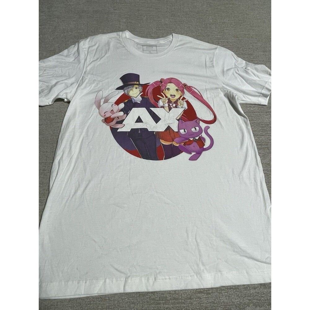 Ax Anime Expo Shirt Adults XL White Short Sleeve Graphic Tee Expo